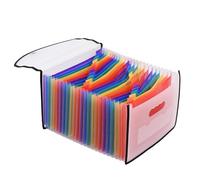 CHICIRIS Organisateur de Dossiers de Fichiers Accordien 24 Poches Poches Extension Fichier pour la Couleur Arc-en-ciel de L'école Office pour la Mémoire de Document de Taille A4 (24 poches de poches)