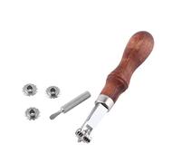 CHICIRIS Outil de Conception de Couture en Cuir Pratique avec 4 Roues de Couture Amovibles et Poignée en Bois pour un Espacement Précis, pour les Artisans du Cuir