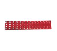 CHICIRIS Outil de Recherche de Taille de Boulon, Vérificateur de Filetage, 28 Trous, Métrique, Standard, Métal, écrou, Vis, Jauge D'identification (rouge)