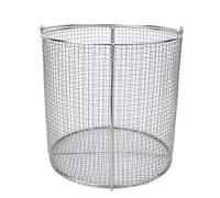 CHICIRIS Panier de Stérilisation pour Instruments en Acier Inoxydable, Fournitures de Laboratoire avec Poignée pour Lavage Automatique, Anti-corrosion et Résistant aux Hautes (150 * 150 * 150mm rond)