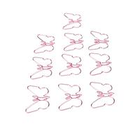 CHICIRIS Papillons Roses en Métal Léger Portables Sous la Forme de Trombones Sweet Office Clips 100 PCS