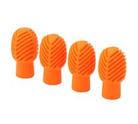 CHICIRIS Paquet de 4 Embouts d'entraînement Silencieux pour Baguettes en Silicone, 1,26 X 0,67 Pouces, Tête de Sourdine de Percussion Extensible pour Musiciens, Usage Domestique et Scolaire (ORANGE)
