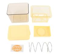 CHICIRIS Passoire à Yaourt Grec, Machine à Fromage à Yaourt en Acier Inoxydable PS HIPS de qualité Alimentaire avec Filtre à Mailles Fines pour un Usage Domestique, Concentrés de Jus de (YELLOW)