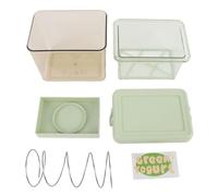 CHICIRIS Passoire à Yaourt Grec, Machine à Fromage à Yaourt en Acier Inoxydable PS HIPS de qualité Alimentaire avec Filtre à Mailles Fines pour un Usage Domestique, Concentrés de Jus de (GREEN)