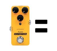 CHICIRIS Pédale de Distorsion de Style Plexi en Métal Orange, Mini Pédale D'effets de Guitare avec Véritable Contournement et Réduction du Bruit, pour Guitare électrique Blues Rock Metal