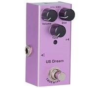 CHICIRIS Pédale d'effet de Guitare électrique Mini Pédale de Distorsion DC 9 V True Bypass en Alliage d'aluminium 3 Boutons de Contrôle du Gain de Volume de tonalité pour l'enregistrement sur