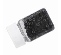 CHICIRIS Perles d'extension de Cheveux à Micro-liens, Anneaux Doublés de Silicone Souple, Perles de Guirlandes de 500 Pièces pour les Types de Cheveux (BLACK)