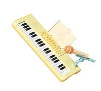 CHICIRIS Piano électrique 37 Touches Kit de Clavier Musical en Plastique ABS avec Microphone Plusieurs Effets Sonores Rythmes Modes de Musique pour Enfants Débutants Enfants de 5 Ans et Plus (Yellow)