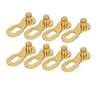 CHICIRIS Pièces de Connecteur de Maillon de Chaîne de Vélo pour Chaîne à 11 Vitesses, 4 Paires de Maillons de de Vélo en Acier doré, Aucun Outil Nécessaire pour le Nettoyage, pour de Route de VTT