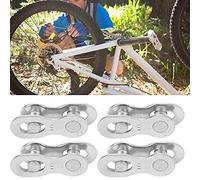 CHICIRIS Pièces de Connecteur de Maillon de Chaîne de Vélo pour Chaîne à 11 Vitesses, 4 Paires de Maillons de de Vélo en Acier doré, Aucun Outil Nécessaire pour le Nettoyage, pour de Route de VTT