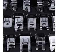 CHICIRIS Pièces de la Machine à Coudre Polyvalente 42 PCS Pièces de Pieds de Pied Passe avec de Frange pour Décorations Uniques, Biais Réglable pour les Projets de Couture Polyvalente, Boîte de