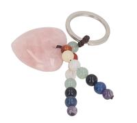 CHICIRIS Pierre de Chakra du Cœur Puissant Cristal de Guérison Naturel pour L'équilibre énergétique - Amulette pour la Chance et la sécurité - Décoration Compacte et Portable - 1 unité (cristal rose)