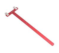 CHICIRIS Pince à Points d'encoche pour Corde d'arc, Ensemble de Règles Carrées en T en Alliage 'Aluminium Durable avec Boucles en Laiton pour Un Tir à l'arc Précis (Rouge)