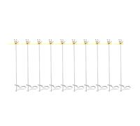 CHICIRIS Pinces à Libellules, 10 Pièces en Acier Inoxydable PVC Décoration de Jardin étanche avec Outil de Fixation pour Répulsif Contre Les Taons Utilisation Intérieure et Extérieure (Yellow)