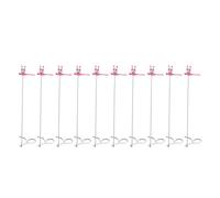 CHICIRIS Pinces à Libellules, 10 Pièces en Acier Inoxydable PVC Décoration de Jardin étanche avec Outil de Fixation pour Répulsif Contre Les Taons Utilisation Intérieure et Extérieure (Rouge)