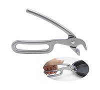 CHICIRIS Pinces à Pizza, Pinces de Cuisson Robustes en Fonte D'aluminium avec Conception Antidérapante et Ressort de Réinitialisation, pour Four à -ondes, Friteuse à Air, Autocuiseur, (SILVER)