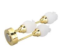 CHICIRIS Plafonnier Miniature pour Maison de Poupée, Lampe Dorée à 3 | Construction en Métal et en Verre, Lumière Intégrée Alimentée par Batterie, Hauteur de 2,28 Pouces, Décor Rétro pour Scène