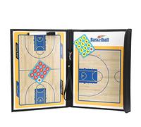 CHICIRIS Planche de Basket-ball D'entraînement Pliante, Cuir PU Imperméable Magnétique avec Conception de Demi-terrain Complet, pour la Formation D'enseignement Tactique