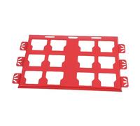 CHICIRIS Plaque de Montage de Boîte à Outils, Base D'organisation de Rangement en Aluminium Durable pour Mur de Garage, Finition émaillée, pour Panneaux Molle (rouge)