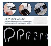 CHICIRIS Plastic -P-Perging Elements Pinlars for the Cable Line Kit, Différence Boîte pour Passionnés, Matériau en Nylon, Noir et Blanc, 200pcs (WHITE)