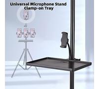 CHICIRIS Plate-forme à Rack à Serrage, Plateau de Carte Son avec Support de Micro, Support Universel pour Diffusion en Direct, Enregistrement en Plein Air, Accessoire Incontournable