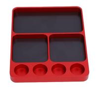 CHICIRIS Plateau à Vis à Vis RC Métallique Aluminium en Alliage Plaque de Support, Organisateur D'outils de Fixation pour 1/10 RC Model Toy Repair (Rouge)