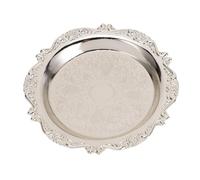 CHICIRIS Plateaux en Métal Vintage 6 Pièces, Assiette D'apéritif en Alliage de Zinc à Motif de Feuille élégant avec Aspect argenté pour Collations, Bonbons, Desserts, Fruits