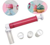 CHICIRIS Plumeau de Coloration de Gâteaux, Pompe à Aérographe Manuelle, Outil de Coloration de Glaçage pour des Desserts Parfaits, Cuisson à Domicile, Matière Plastique (rouge)