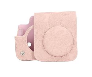 CHICIRIS Poche de Caméra Rétro dans Un Style Immédiat avec Couverture Amovible pour Mini 12, Boîte de Protection pour Les Amateurs de Photographes (Relief Rose Clair)