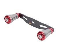 CHICIRIS Poignée de Moulinet de Pêche de 95 Mm, Bouton de Remplacement en Métal Carbone avec Conception Ergonomique Antidérapante, pour Moulinets de Pêche à L'appât, Interchangeable à (Rouge)
