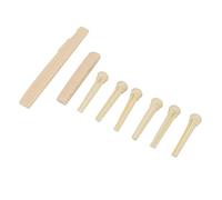 CHICIRIS Pont de Guitare, Ensemble de Selle d'écrou de Guitare Folk ABS avec 1 écrou et 6 Broches de Pont pour Guitares Acoustiques et Instruments Classiques