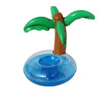 CHICIRIS Porte-Boissons Gonflable en PVC en Forme de Cocotier, pour | Dessous de verre flottant en PVC, résistant à l'usure, stable sur l'eau, facile à gonfler, utilisation pour les fêtes d'été
