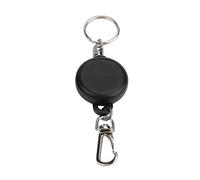 CHICIRIS Porte-clés en Fil d'acier Rétractable, Léger et Durable, Fermoir pour Sac de Ceinture, 5 Pièces, ABS Noir 4.7x1.4 Pouces pour Hommes et Femmes (Vendre dix pour Un)