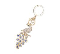 CHICIRIS Porte-clés Paon en Alliage de Zinc Solide, Porte-clés Mauvais œil pour Décoration Murale, Amulette -bonheur, Cadeau Yeux Bleus pour la Famille et les Amis