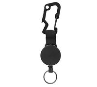 CHICIRIS Porte-Clés Rétractable en Fil d'acier Inoxydable, Cordon de 55 Cm avec Mousqueton et Clip de Ceinture, Bobine de Badge Portable pour Accès aux Clés, Utilisation au Travail