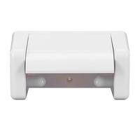 CHICIRIS Porte-Papier Hygiénique Porte-Rouleau Mural avec Couvercle pour Salle de Bain Gain de Place Chargement Facile pour la Maison ABS comme indiqué sur l'image 6,5x3,9x3,3 Pouces (White)