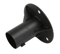 CHICIRIS Poteau de Clôture à Maillons de Chaîne, Bride de Sol Robuste pour Montage sur Poteau Rond en Acier Robuste, Base de Bride de Rond de 12,7 Cm pour de Boîte aux Lettres, de Lampe, avec (65mm)