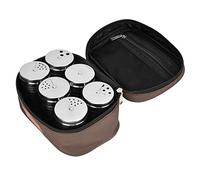 CHICIRIS Pots D'assaisonnement en Acier Inoxydable 6 Pièces, Mini Salières et Poivrières avec Petite Bouche Verseuse, Sac de Rangement pour Cuisine Camping Barbecue en Plein Air