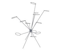 CHICIRIS Présentoir de Bols à Fruits Flottants à 360 Degrés, Pièce Décorative Unique pour la Cuisine de la Maison, Table à Manger en Alliage D'aluminium (SILVER)