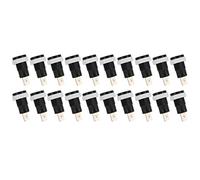 CHICIRIS Prise Banane, Lot de 20 Connecteurs de Borne en Laiton de 4 Mm avec Placage en pour une Transmission de Courant Stable dans les Navires, Camping-cars, Camions, équipements (BLACK)