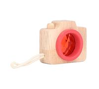 CHICIRIS Prisme Lentille Jouet avec Effet Œil d'abeille Unique (Rouge) | Conception portable, vision intéressante, améliore l\'imagination, matériau en bois de chêne