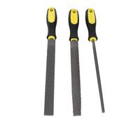 CHICIRIS Râpe à Lime à Bois 3 Pièces, Ensemble D'outils à Main Plats Demi-ronds à Dents Grossières pour le Travail du Bois, ébavurage et Coupe