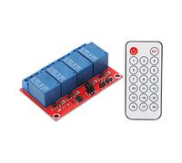 CHICIRIS Récepteur de Haute qualité du Module de Relais à 4 Canaux avec Commutateur de Télécommande Infrarouge Plusieurs Modes de Travail pour la Domaine de la Domaine de la Domotique PCB, Matériau