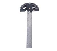 CHICIRIS Règle de Greffier du Bois Easy -To-User Angle Bénéficiaire pour la Ligne Droite Pour-enthusiaste, ABS Silver (30,5 cm / 12 pouces)
