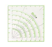 CHICIRIS Règle de Matelassage en Acrylique de 8 Pouces, Modèle de de Cercle, Règle de Cercle Transparente Multifonctionnelle avec Marquages verts pour L'artisanat de de de Tissu