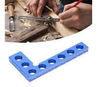 CHICIRIS Règle Professionnelle à Angle Droit, Carrés de Positionnement à 90 Degrés pour les Tâches de Menuiserie, 0 à 3,9 Pouces, Bleu