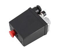 CHICIRIS Régulateur de Valve de Commutateur de Contrôle de Pression de Compresseur D'air, Robuste et Durable, Deux Jauges pour la Maison, L'atelier, Métal et Plastique, 1 Phase 90-120 PSI pour les