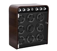 CHICIRIS Remontoir de Montre Automatique pour 9 Montres, Boîte de Rangement Silencieuse à 5 Modes avec Lumière LED, Conception en Grain de Bois pour Une Utilisation à Domicile et au Bureau