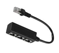 CHICIRIS Répartiteur de Connecteur Ethernet Pratique, Bouclier D'interférence plaqué or pour une Connexion Internet Stable, Câble avec 1 Port Mâle vers 3 Ports Femelles