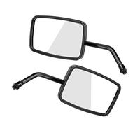 CHICIRIS Rétroviseur Carré de Moto Vision Claire Durable pour Vélo de Rue Pièces Rétroviseurs Latéraux en ABS et Métal pour la Plupart des Motos, Vélos de Rue et Motos (BLACK)